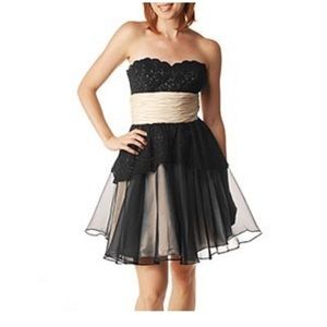 🤍 euc | Betsey Johnson | lace strapless dress